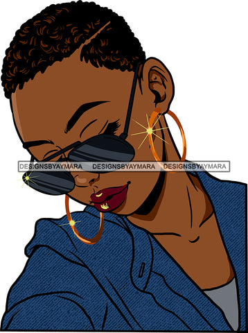 Afro Girl Bamboo Earrings Hustle Diva Gold Jewelry Hair Accessories Black Woman Goddess SVG Files For Cutting and More!