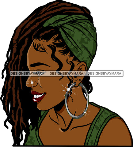 Afro Girl Bamboo Earrings Hustle Diva Gold Jewelry Hair Accessories Black Woman Goddess SVG Files For Cutting and More!