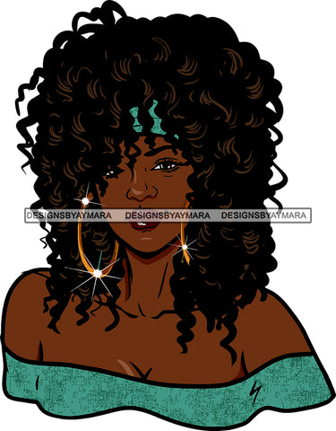 Afro Girl Bamboo Earrings Hustle Diva Gold Jewelry Hair Accessories Black Woman Goddess SVG Files For Cutting and More!