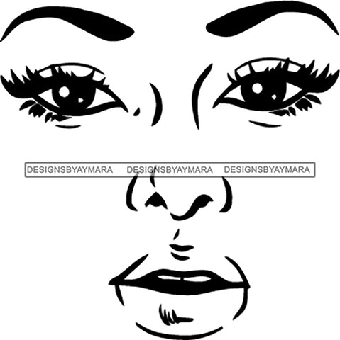 Face Outline   SVG JPG PNG Vector Clipart Cricut Silhouette Cut Cutting