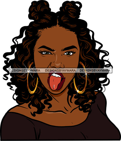 Afro Girl Bamboo Earrings Hustle Diva Gold Jewelry Hair Accessories Black Woman Goddess SVG Files For Cutting and More!