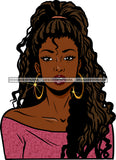 Afro Girl Bamboo Earrings Hustle Diva Gold Jewelry Hair Accessories Black Woman Goddess SVG Files For Cutting and More!