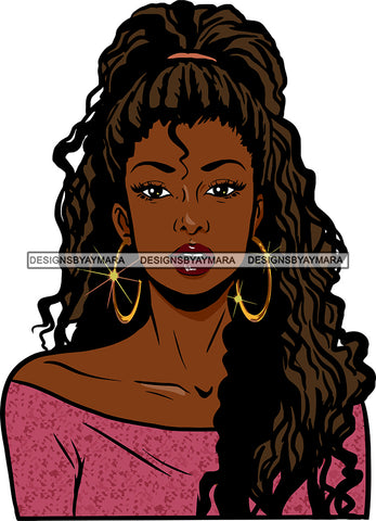 Afro Girl Bamboo Earrings Hustle Diva Gold Jewelry Hair Accessories Black Woman Goddess SVG Files For Cutting and More!