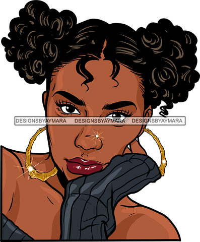 Afro Girl Bamboo Earrings Hustle Diva Gold Jewelry Hair Accessories Black Woman Goddess SVG Files For Cutting and More!