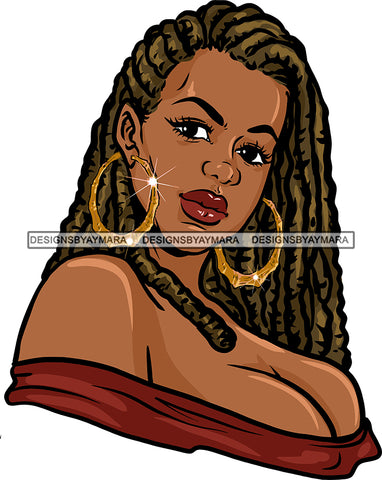 Afro Girl Bamboo Earrings Hustle Diva Gold Jewelry Hair Accessories Black Woman Goddess SVG Files For Cutting and More!