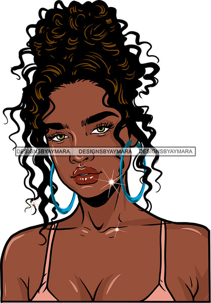 Afro Girl Bamboo Earrings Hustle Diva Gold Jewelry Hair Accessories Black Woman Goddess SVG Files For Cutting and More!