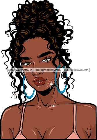 Afro Girl Bamboo Earrings Hustle Diva Gold Jewelry Hair Accessories Black Woman Goddess SVG Files For Cutting and More!