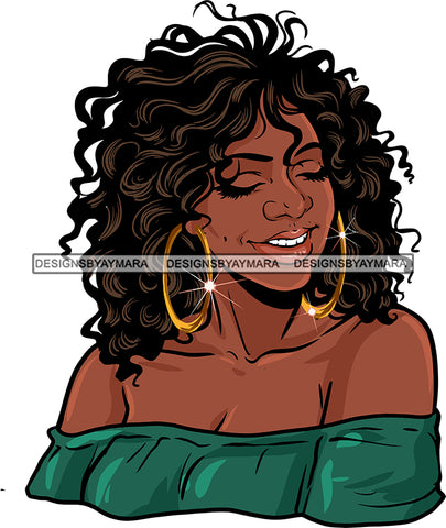 Afro Girl Bamboo Earrings Hustle Diva Gold Jewelry Hair Accessories Black Woman Goddess SVG Files For Cutting and More!