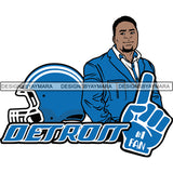 Detroit Man #1 Fan Football Team Sport SVG Cutting Files For Cricut and More
