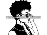 Afro Beautiful Black Woman SVG Cutting Files.
