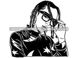 Afro Woman SVG Fabulous Goddess Queen Diva Classy Lady Fashion Model Glamour  .SVG .EPS .PNG Vector Clipart Digital Cricut Circuit Cut Cutting