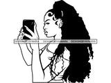 Afro Beautiful Black Woman SVG Fabulous African American Ethnicity Afro Puffy Hairstyle Beauty Salon Queen Diva Classy Lady  .SVG .EPS .PNG Vector Clipart Digital Cricut Circuit Cut Cutting