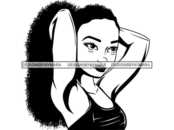Afro Woman SVG Fabulous Goddess Queen Diva Classy Lady Fashion Model Glamour  .SVG .EPS .PNG Vector Clipart Digital Cricut Circuit Cut Cutting