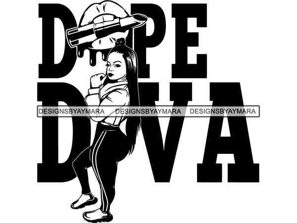 Afro Woman SVG Life Quotes Queen Diva Classy Lady .JPG .EPS .PNG Vector Clipart Cricut Circuit Cut Cutting