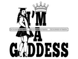 Afro Beautiful Black Woman SVG African American Ethnicity Queen Diva Classy Lady  .SVG .EPS .PNG Vector Clipart Digital Cricut Circuit Cut Cutting