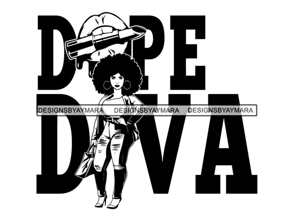 Afro Beautiful Black Woman SVG African American Ethnicity Queen Diva Classy Lady  .SVG .EPS .PNG Vector Clipart Digital Cricut Circuit Cut Cutting
