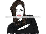 Afro Woman SVG Braids Dreads Hairstyle Fabulous Melanin Nubian African American Ethnicity Queen Diva Classy Lady .SVG .EPS.PNG. Vector Clipart