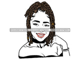 Afro Woman SVG Braids Dreads Hairstyle Fabulous Melanin Nubian African American Ethnicity Queen Diva Classy Lady .SVG .EPS.PNG. Vector Clipart