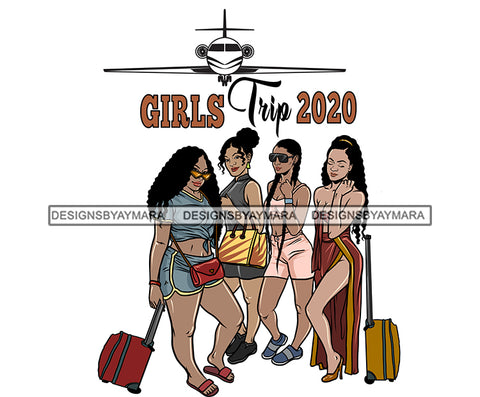 Ladies Girls Trip 2020 Best Friend Getaway PNG Files For Print Not For Cutting