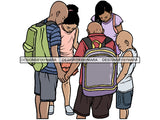 Kids Praying God PNG File For Print