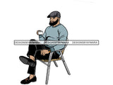 Handsome Black Man PNG For Print