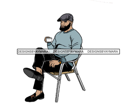 Handsome Black Man PNG For Print