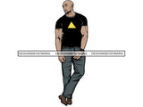 Handsome Black Man PNG For Print