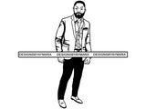 Black Man SVG  African Model Confidence Male Attractive Men Power .SVG .EPS .PNG .JPG Vector Clipart Cricut Circuit Cut Cutting