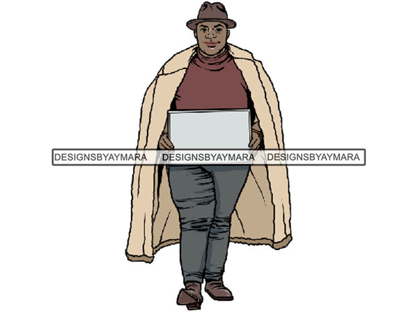 Handsome Black Man PNG For Print