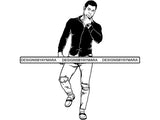 Handsome Man SVG Fashion Model Confidence Male Attractive Men Power .SVG .EPS .PNG .JPG Vector Clipart Cricut Circuit Cut Cutting