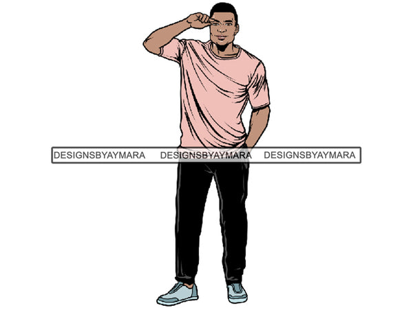 Handsome Black Man PNG For Print