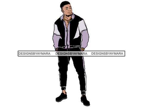Handsome Black Man PNG For Print