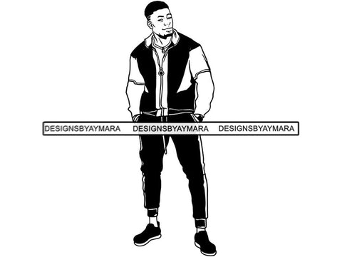 Handsome Man SVG Fashion Model Confidence Male Attractive Men Power .SVG .EPS .PNG .JPG Vector Clipart Cricut Circuit Cut Cutting