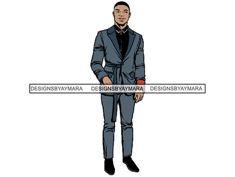 Handsome Black Man PNG For Print