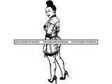 Pretty Sexy Woman .SVG Goddess Fabulous Diva Classy Lady Nubian Queen .SVG .EPS .PNG .JPG Vector Clipart Cricut Circuit Cut Cutting