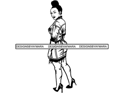 Pretty Sexy Woman .SVG Goddess Fabulous Diva Classy Lady Nubian Queen .SVG .EPS .PNG .JPG Vector Clipart Cricut Circuit Cut Cutting