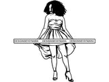 Pretty Sexy Woman .SVG Goddess Fabulous Diva Classy Lady Nubian Queen .SVG .EPS .PNG .JPG Vector Clipart Cricut Circuit Cut Cutting