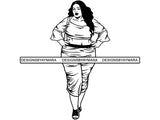 Beautiful Big Woman SVG BBW Curve Plus Doll Fabulous Goddess Queen Diva Classy Lady .SVG .EPS .PNG.JPG Vector Clipart Digital Cricut Circuit Cut Cutting
