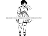 Beautiful Big Woman SVG BBW Curve Plus Doll Fabulous Goddess Queen Diva Classy Lady .SVG .EPS .PNG.JPG Vector Clipart Digital Cricut Circuit Cut Cutting