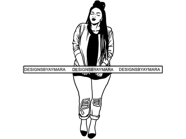 Beautiful Big Woman SVG BBW Curve Plus Doll Fabulous Goddess Queen Diva Classy Lady .SVG .EPS .PNG.JPG Vector Clipart Digital Cricut Circuit Cut Cutting