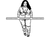 Beautiful Big Woman SVG BBW Curve Plus Doll Fabulous Goddess Queen Diva Classy Lady .SVG .EPS .PNG.JPG Vector Clipart Digital Cricut Circuit Cut Cutting