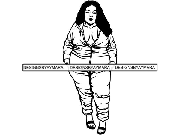 Beautiful Big Woman SVG BBW Curve Plus Doll Fabulous Goddess Queen Diva Classy Lady .SVG .EPS .PNG.JPG Vector Clipart Digital Cricut Circuit Cut Cutting