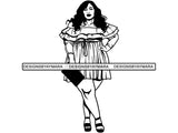 Beautiful Big Woman SVG BBW Curve Plus Doll Fabulous Goddess Queen Diva Classy Lady .SVG .EPS .PNG.JPG Vector Clipart Digital Cricut Circuit Cut Cutting