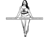 Beautiful Big Woman SVG BBW Curve Plus Doll Fabulous Goddess Queen Diva Classy Lady .SVG .EPS .PNG.JPG Vector Clipart Digital Cricut Circuit Cut Cutting