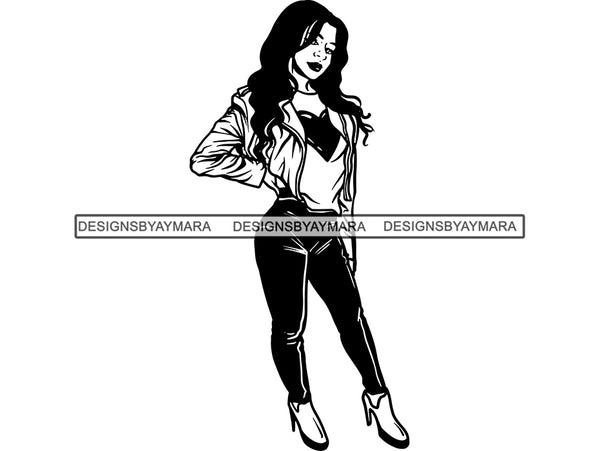Sexy Beautiful Woman Goddess Fashion Model Stylish Diva Classy Lady .SVG .EPS .PNG Vector Clipart Cricut Circuit Cut Cutting