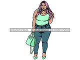 Beautiful Woman BBW Big And Bougie Goddess Queen Diva Classy Lady .JPG .SVG .PNG With Transparent Backgroung Vector Clipart Not For Cutting