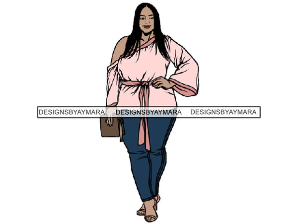 Beautiful Woman BBW Big And Bougie Goddess Queen Diva Classy Lady .JPG .SVG .PNG With Transparent Backgroung Vector Clipart Not For Cutting