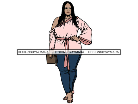 Beautiful Woman BBW Big And Bougie Goddess Queen Diva Classy Lady .JPG .SVG .PNG With Transparent Backgroung Vector Clipart Not For Cutting