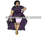 Beautiful Big  Woman BBW Big And Bougie Goddess Queen Diva Classy Lady .JPG .SVG .PNG With Transparent Backgroung Vector Clipart Not For Cutting