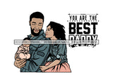 Father's Day Dad Papi Papa My Hero True Love Man Kids Son Daughter Family Together .PNG .JPG .SVG .Vector Clipart Perfect For Printing Not For Cutting